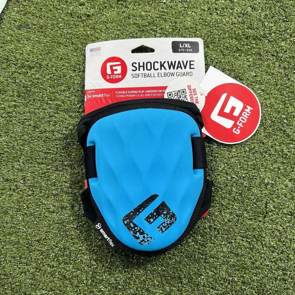 G-Form Shockwave Fast-Pitch Softball Elbow Guard Blue/Black L/XL